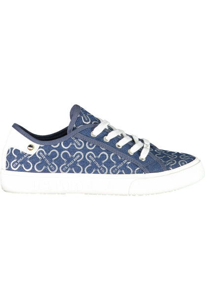 Blue Polyester Women Sneaker