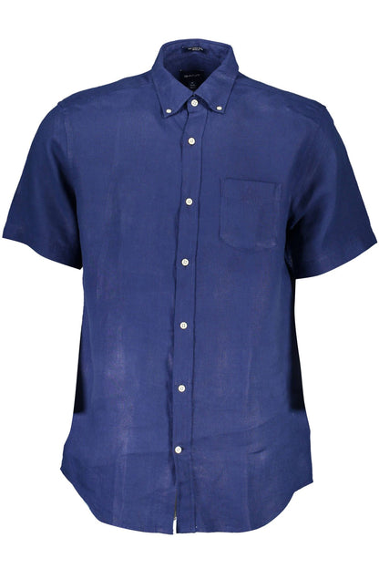 Blue Linen Men Shirt