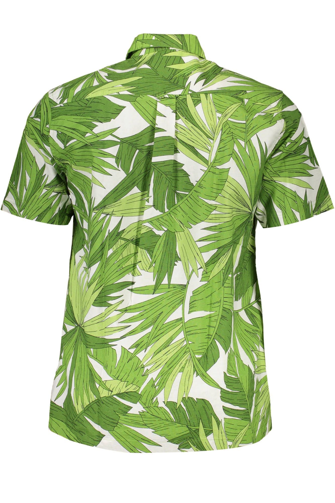 Green Cotton Men Shirt