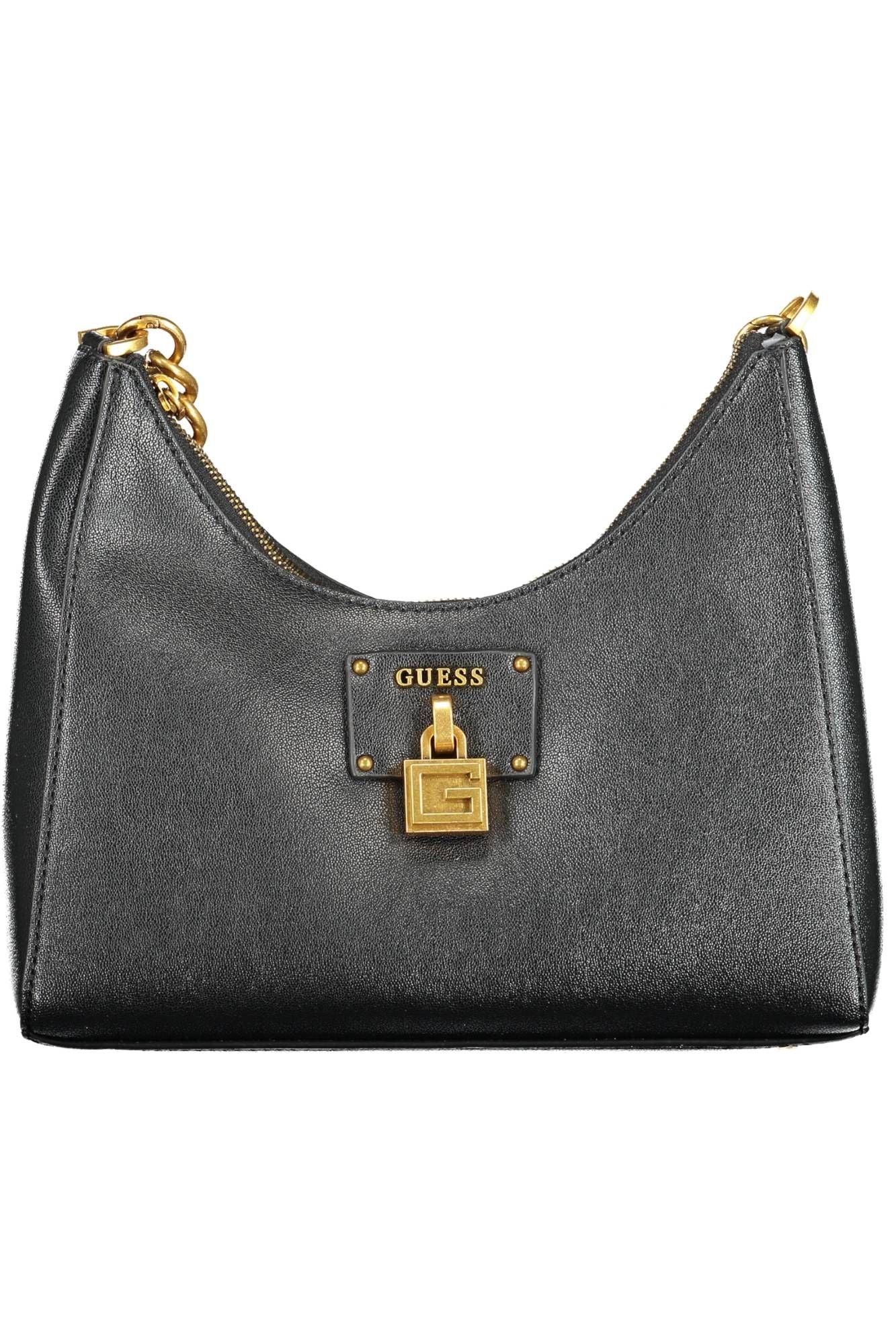 Black Polyethylene Women Handbag