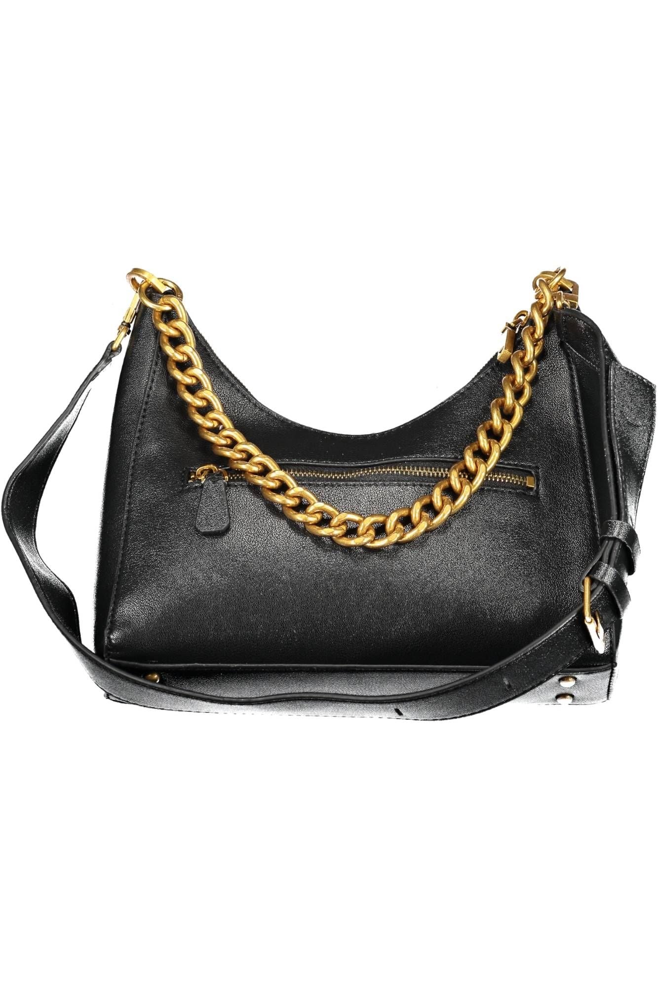 Black Polyethylene Women Handbag