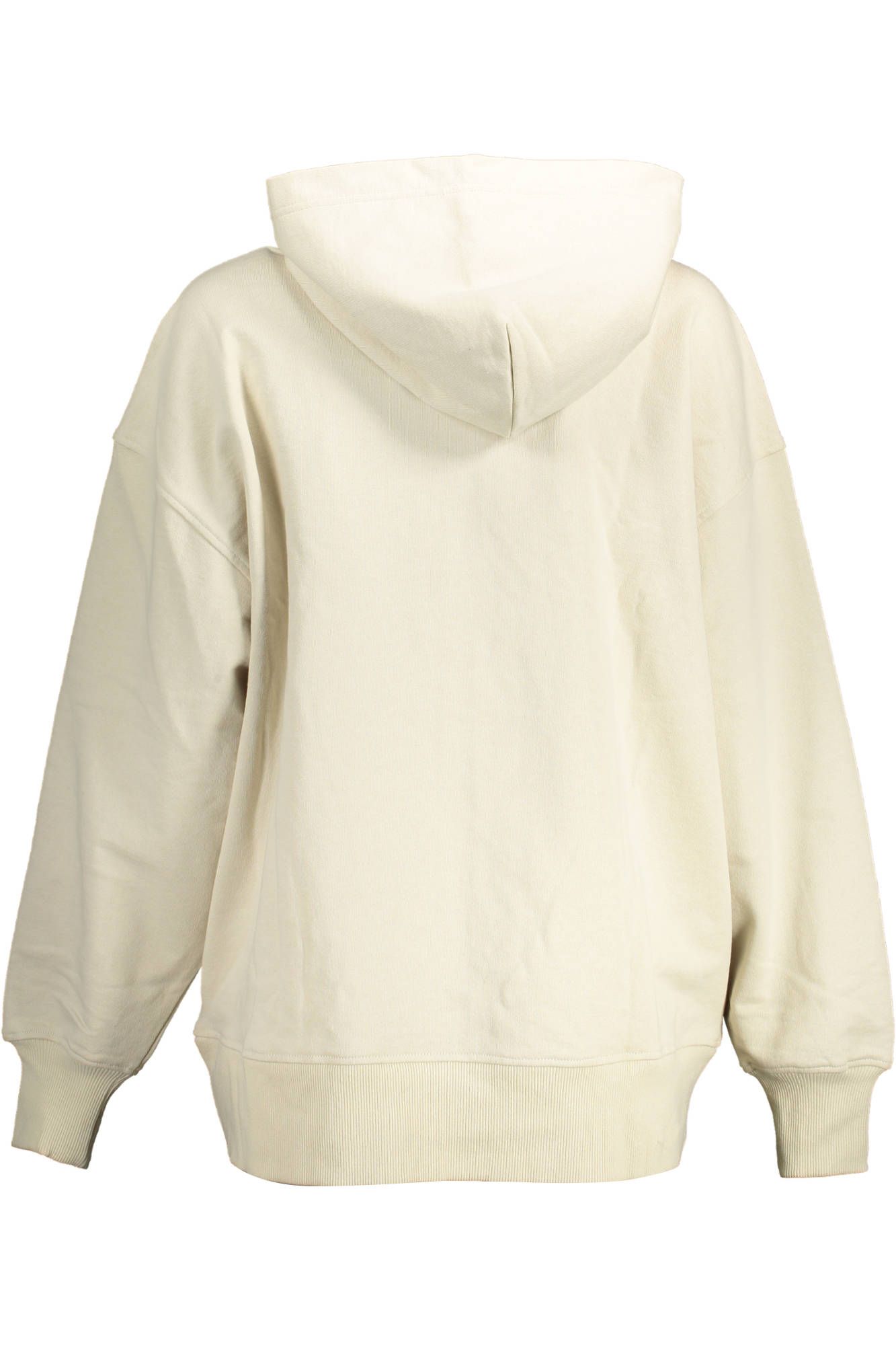 Chic Beige Embroidered Zip Hoodie