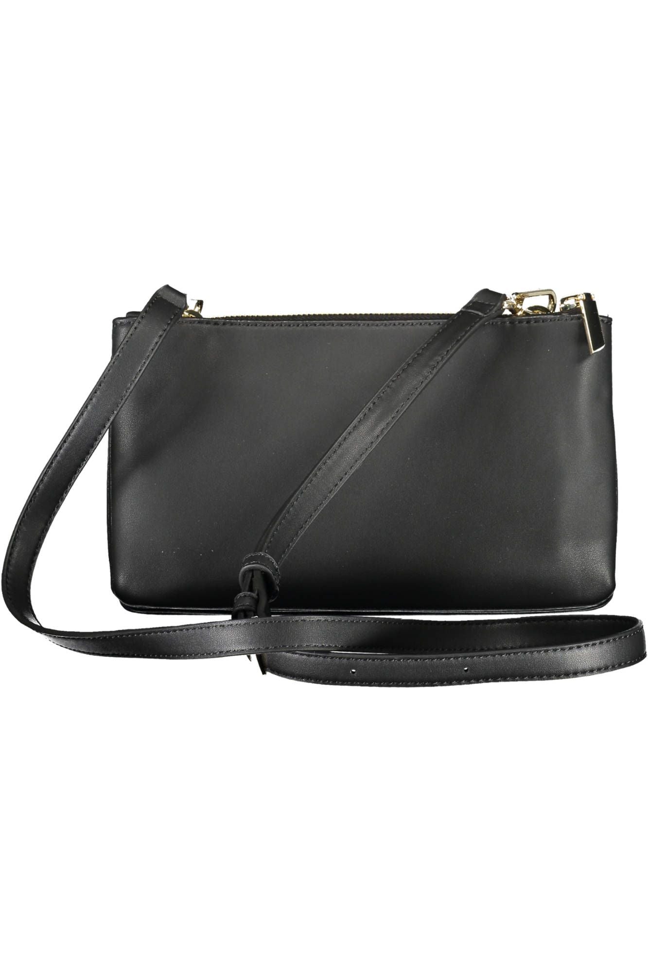 Sleek Black Recycled Polyester Handbag