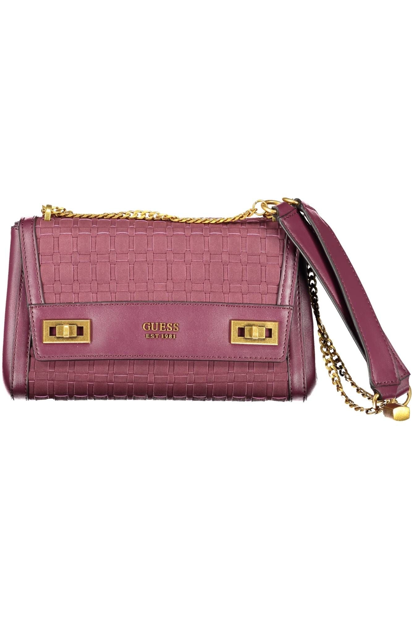 Purple Polyethylene Women Handbag