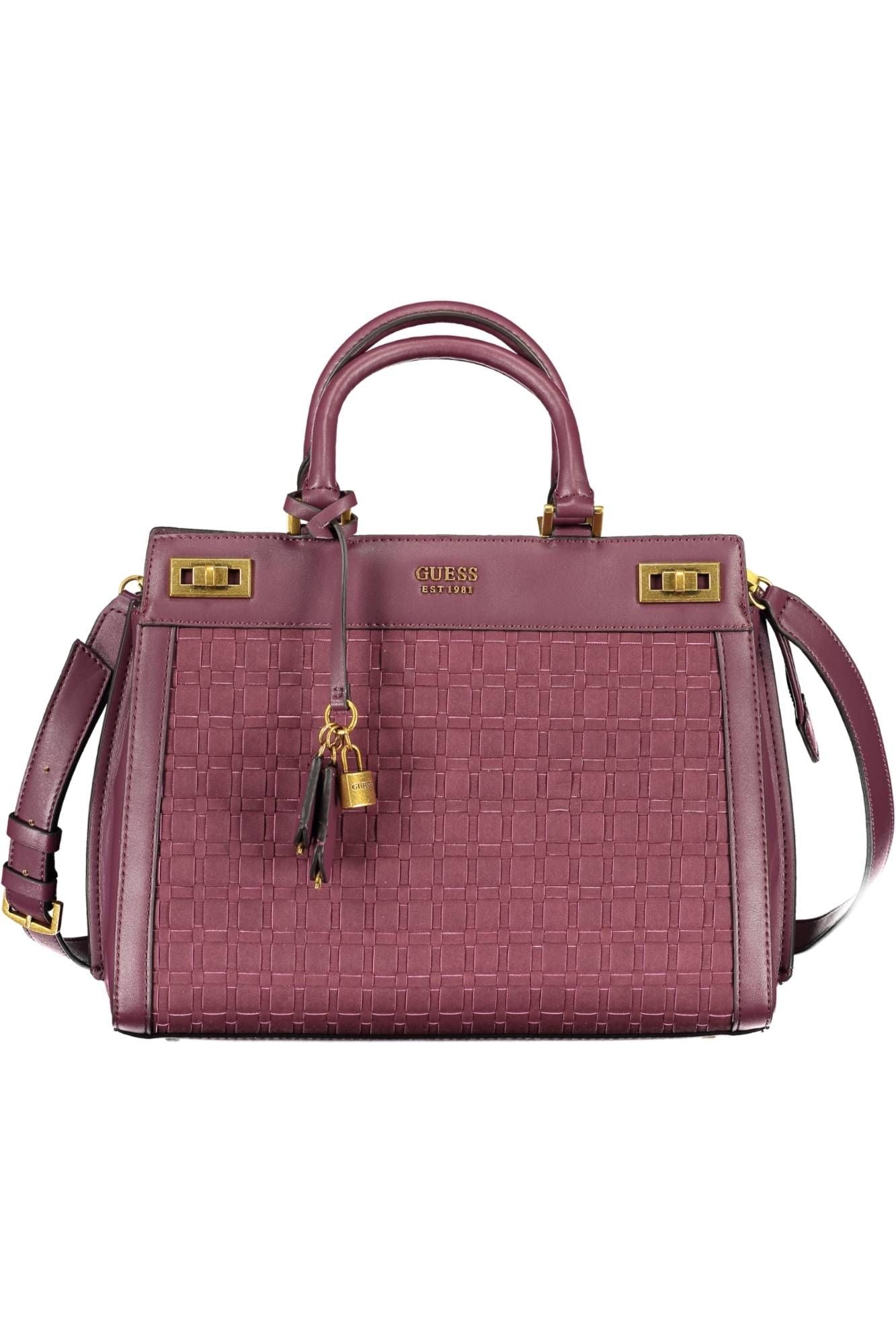 Purple Polyethylene Women Handbag