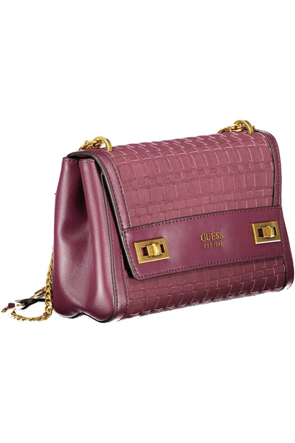 Purple Polyethylene Women Handbag