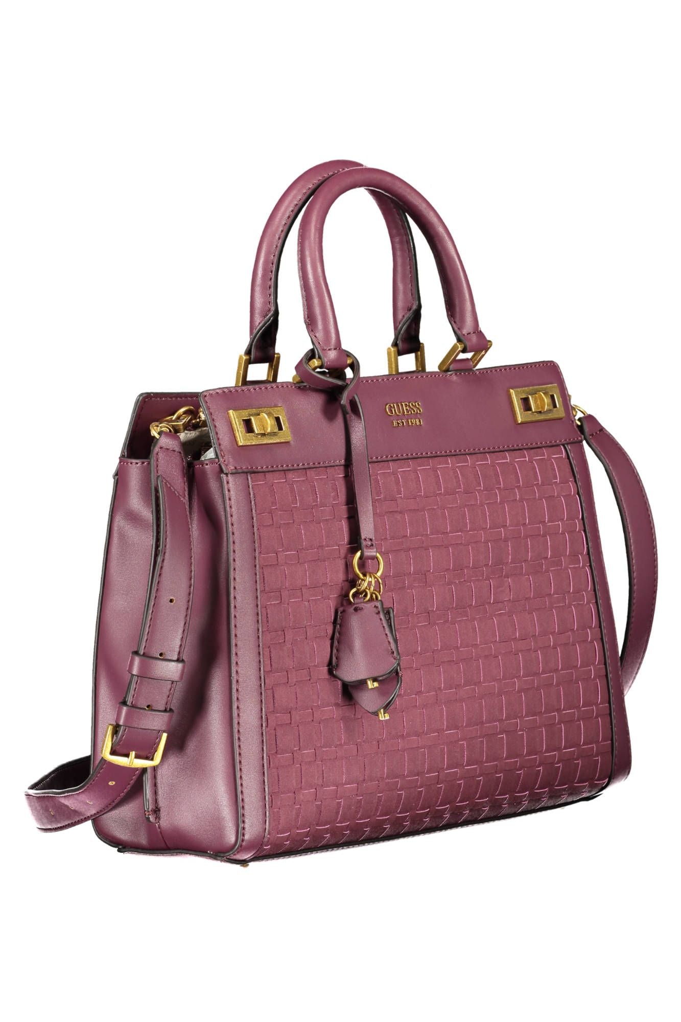 Purple Polyethylene Women Handbag