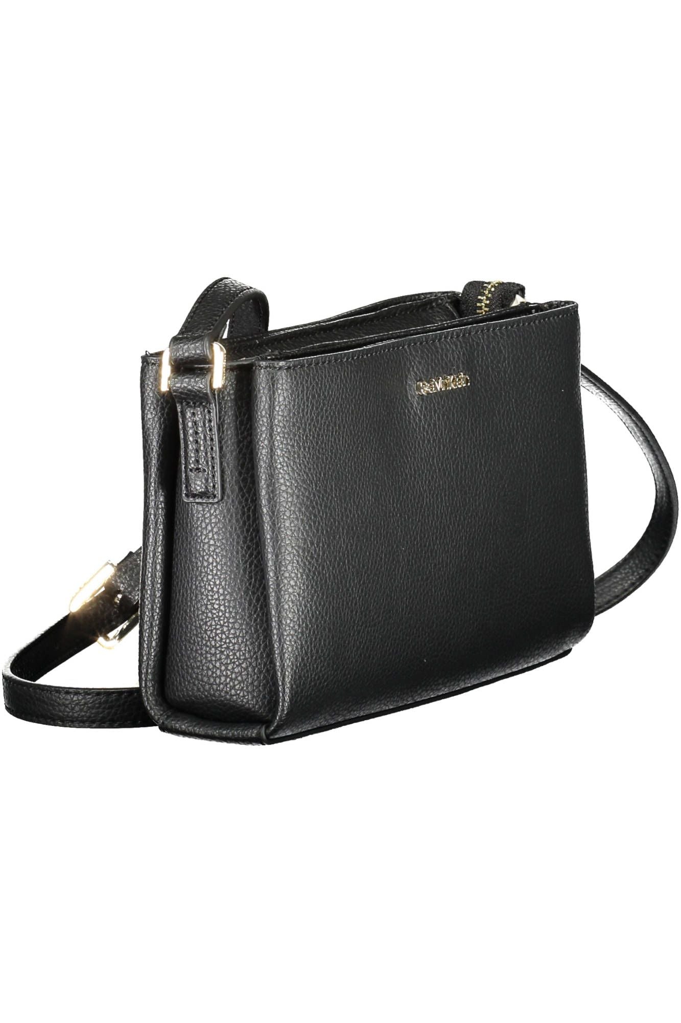 Black Polyester Women Handbag