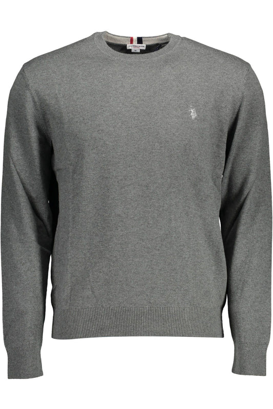 Gray Cotton Men Sweater