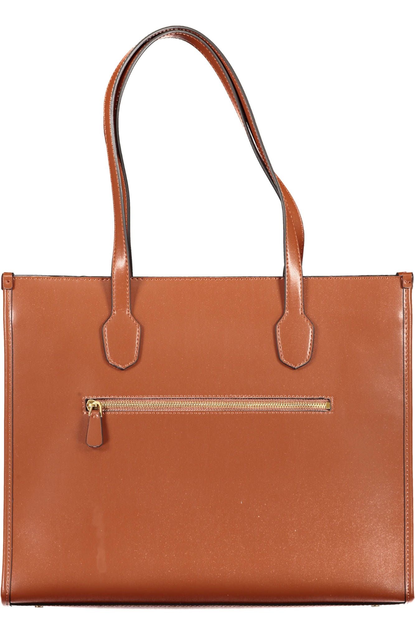 Brown Polyethylene Women Handbag