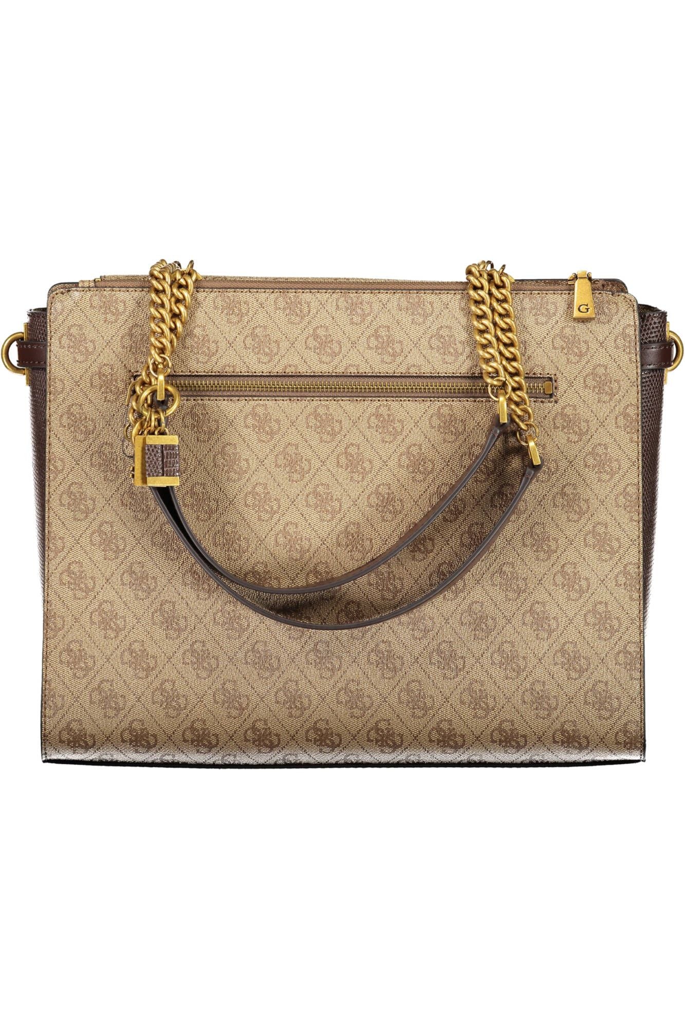 Chic Beige Dual-Chain Shoulder Bag