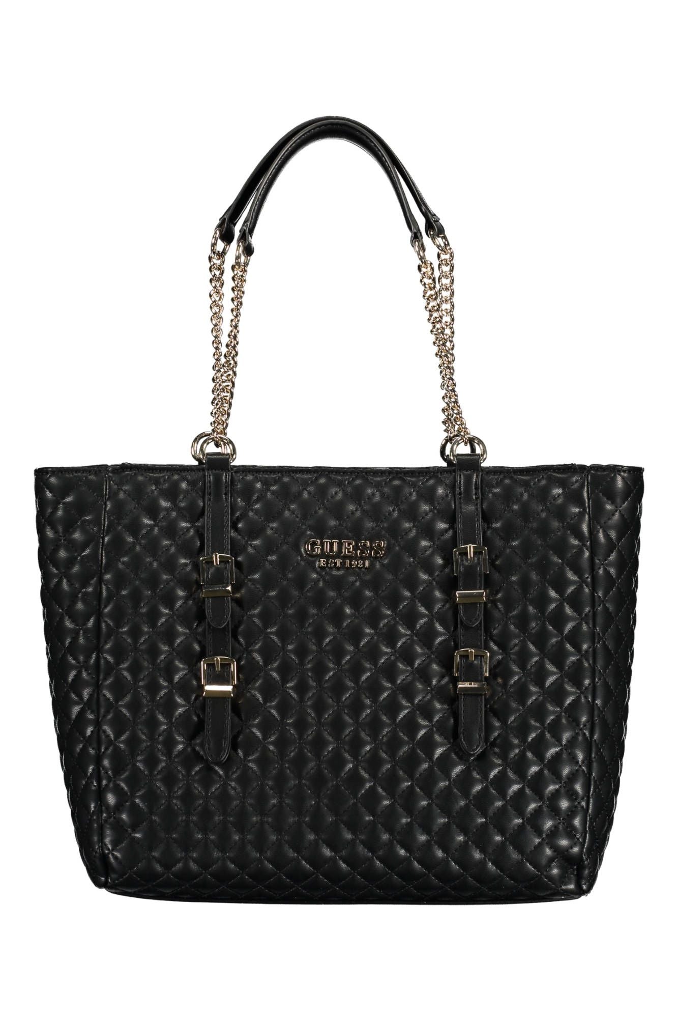 Black Polyethylene Women Handbag