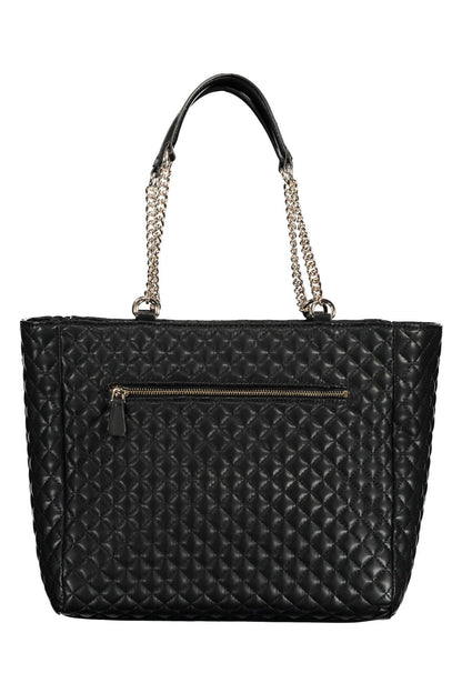 Black Polyethylene Women Handbag