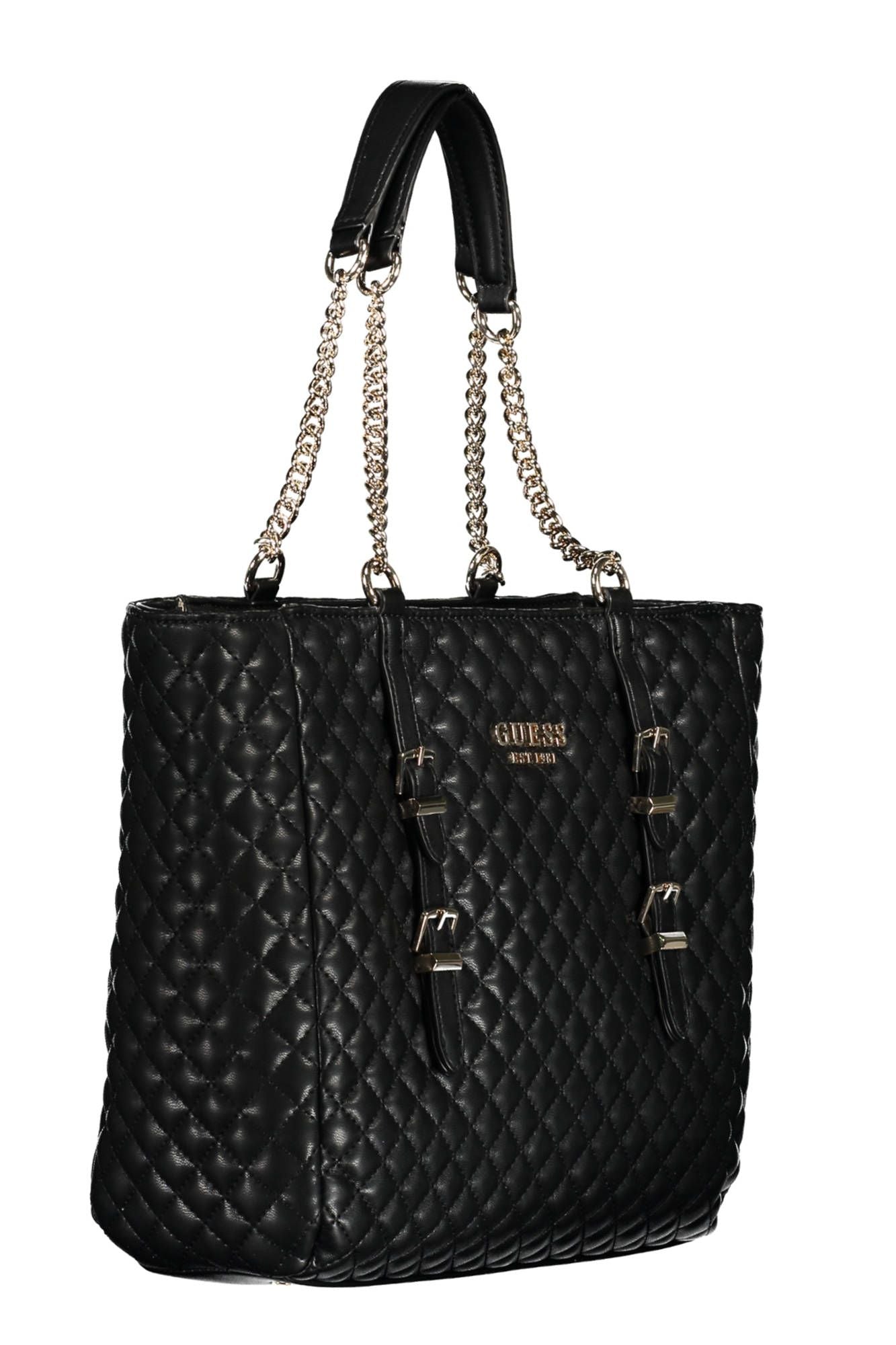 Black Polyethylene Women Handbag