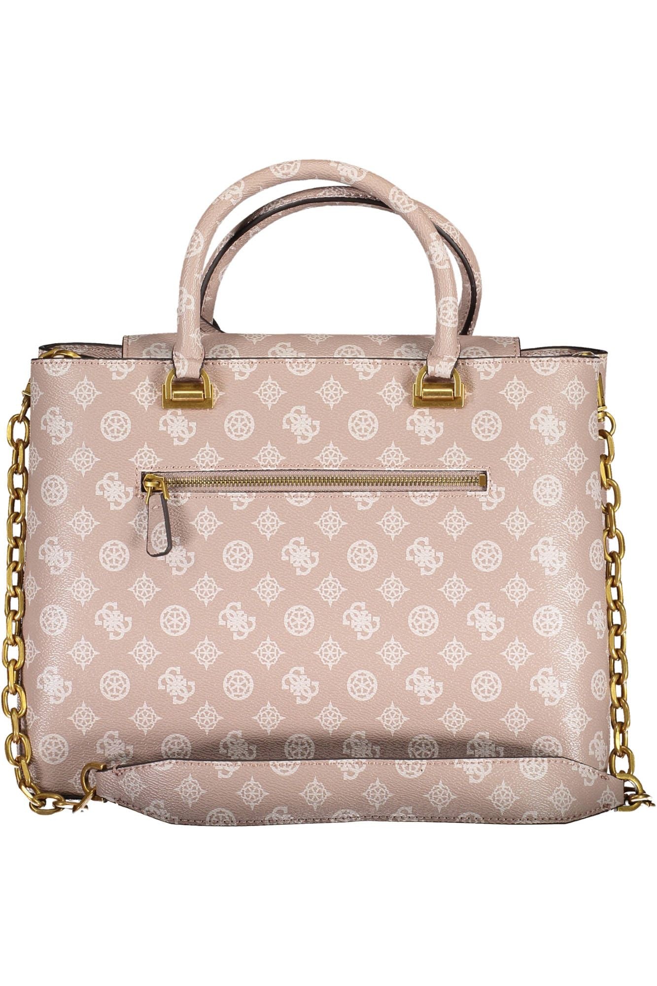 Pink Polyethylene Women Handbag