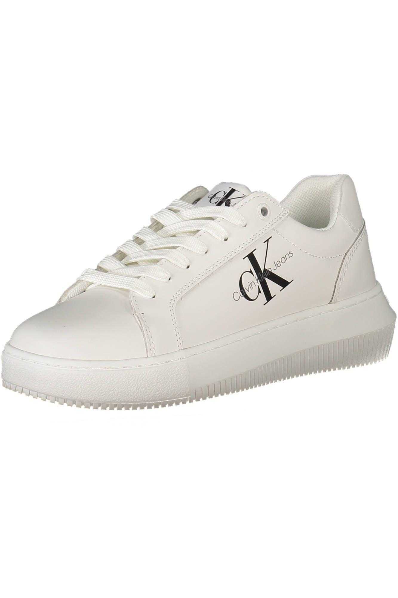 Eco-Conscious White Sneakers with Logo Detail