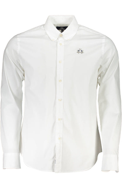 White Cotton Men Shirt