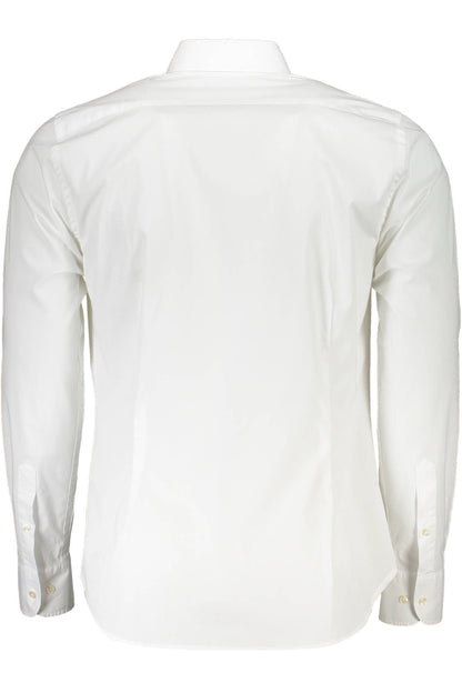 White Cotton Men Shirt