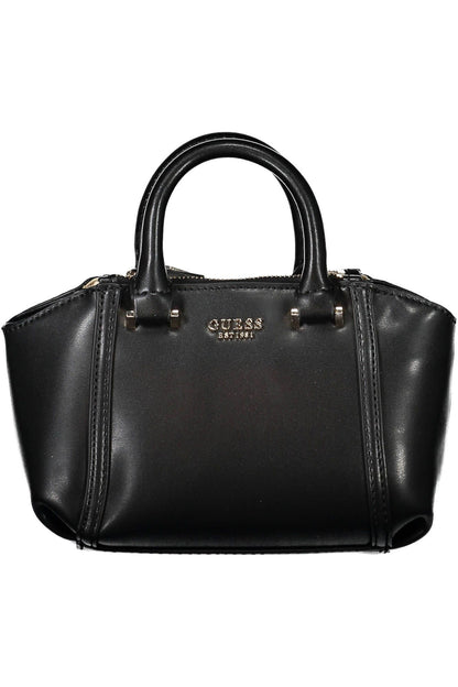 Black Polyethylene Women Handbag