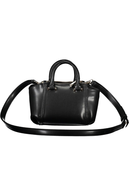 Black Polyethylene Women Handbag