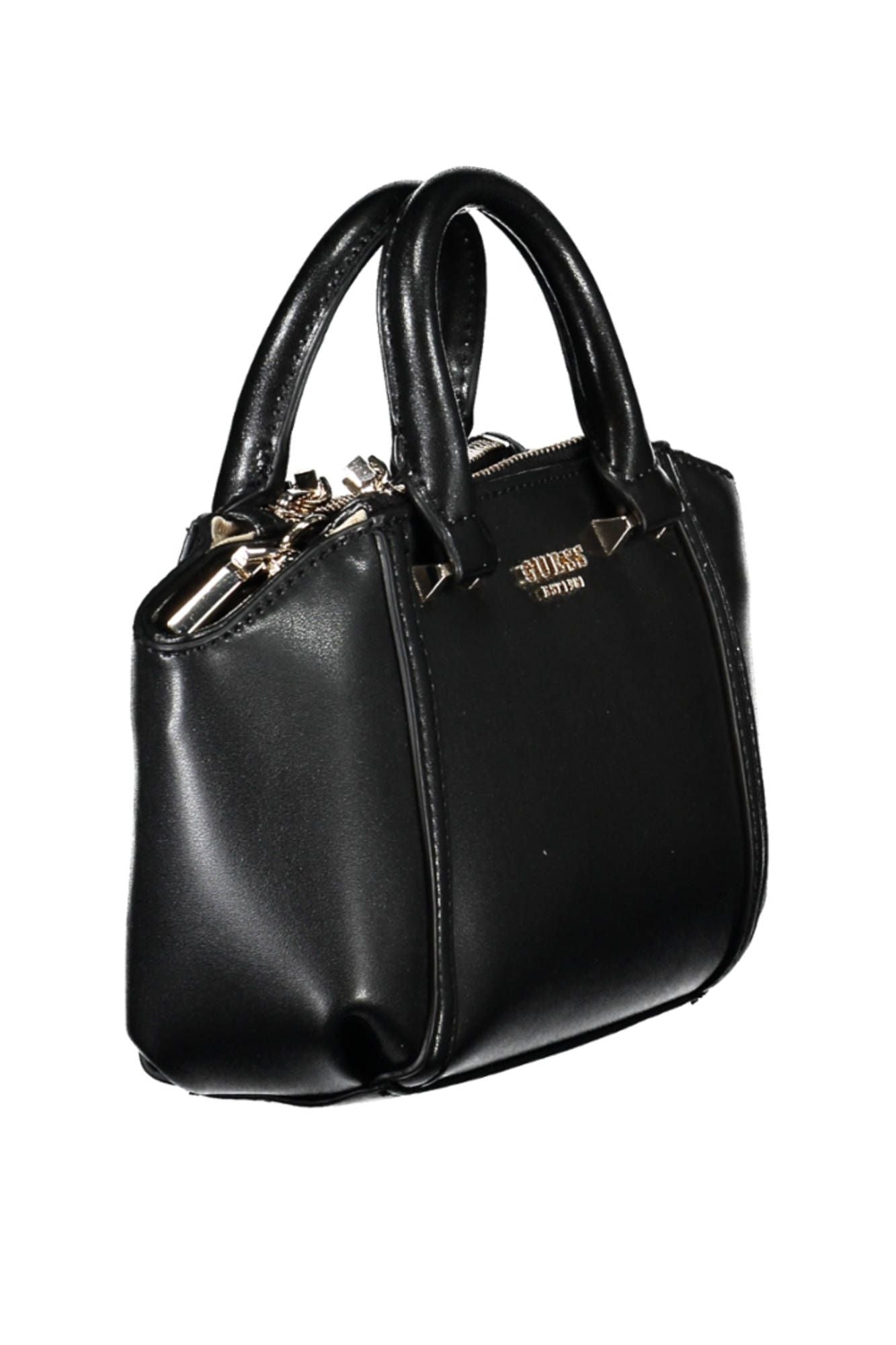 Black Polyethylene Women Handbag