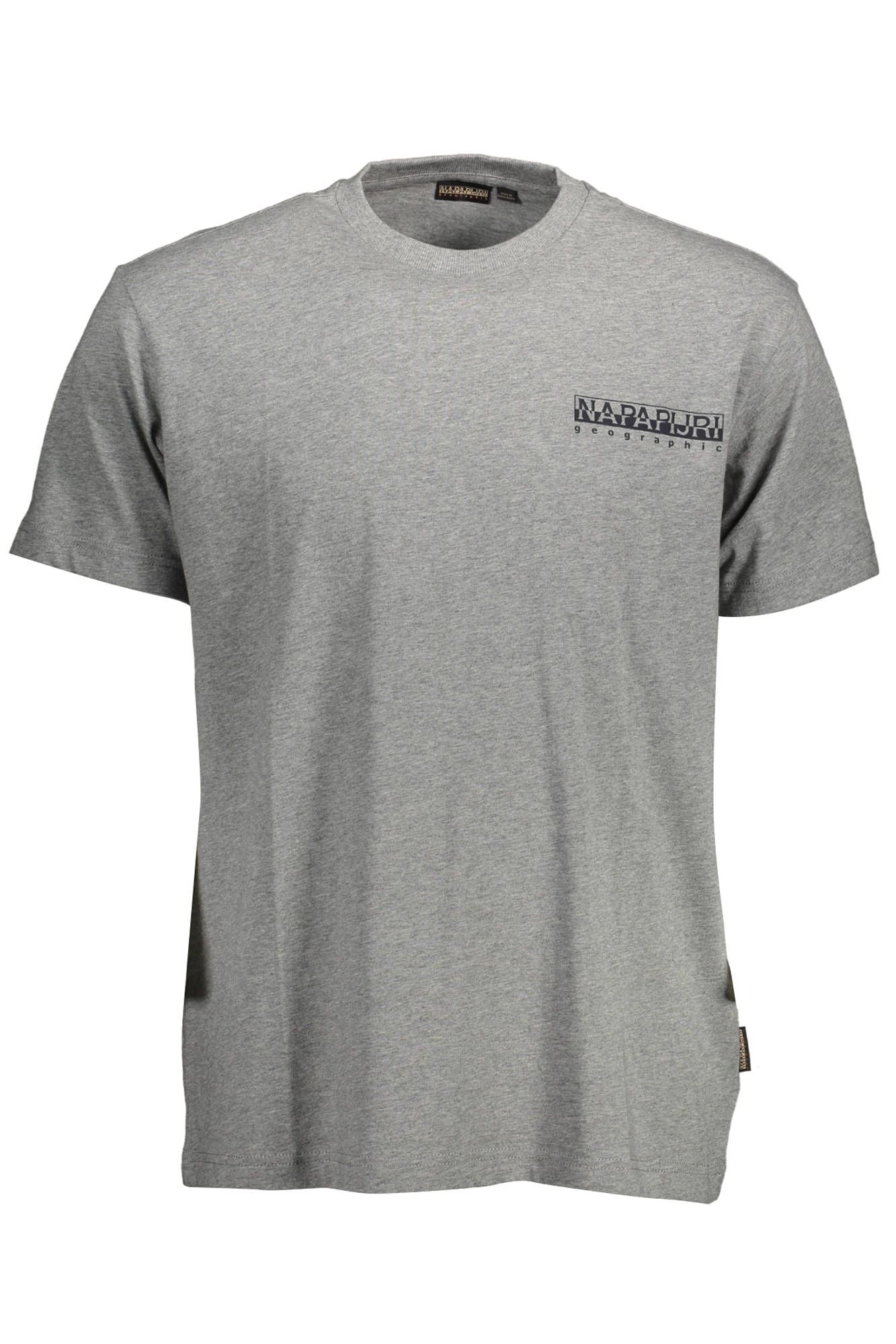 Gray Cotton Men T-Shirt