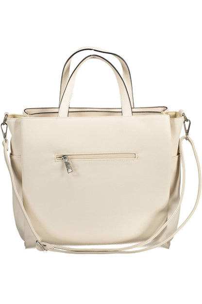 White Polyethylene Women Handbag