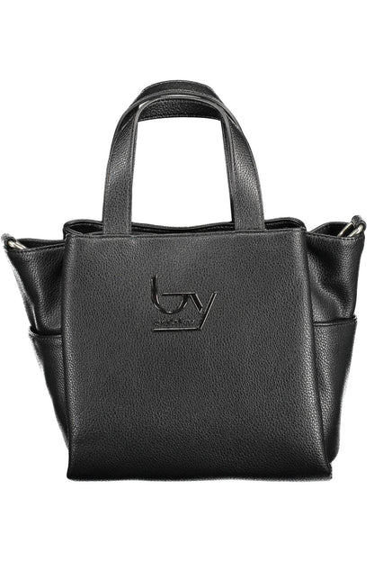 Black Polyethylene Women Handbag