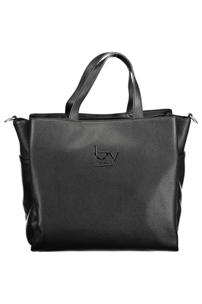 Black Polyethylene Women Handbag