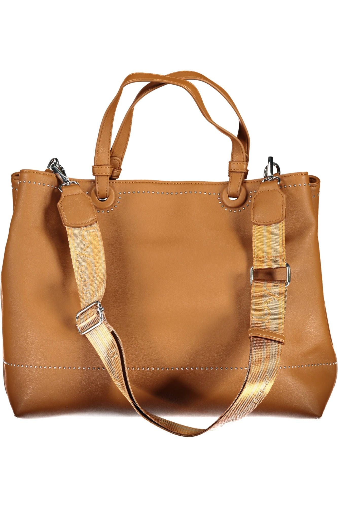 Brown Polyethylene Women Handbag