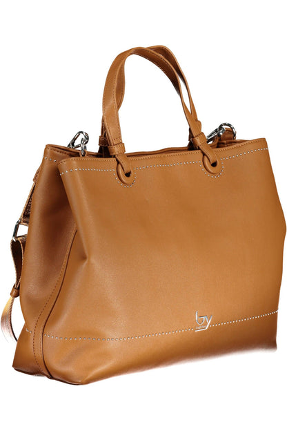 Brown Polyethylene Women Handbag