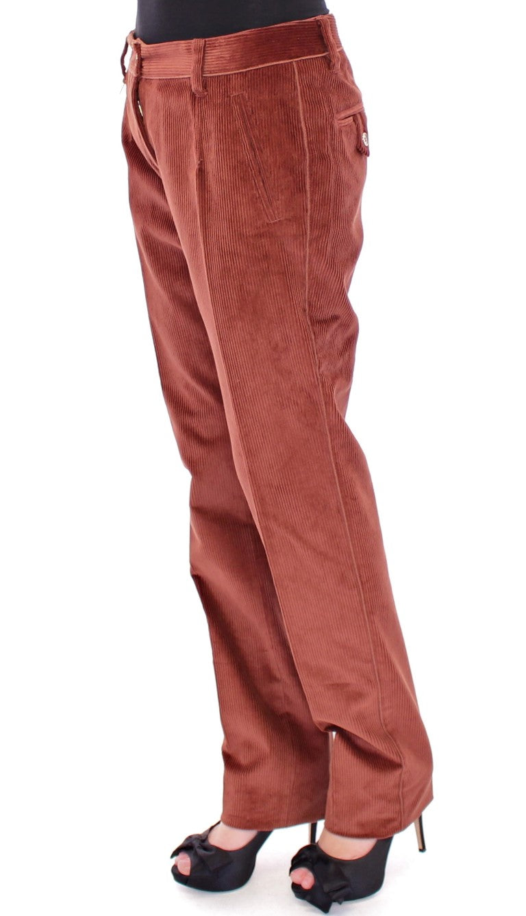 Chic Brown Cotton Pants for Her