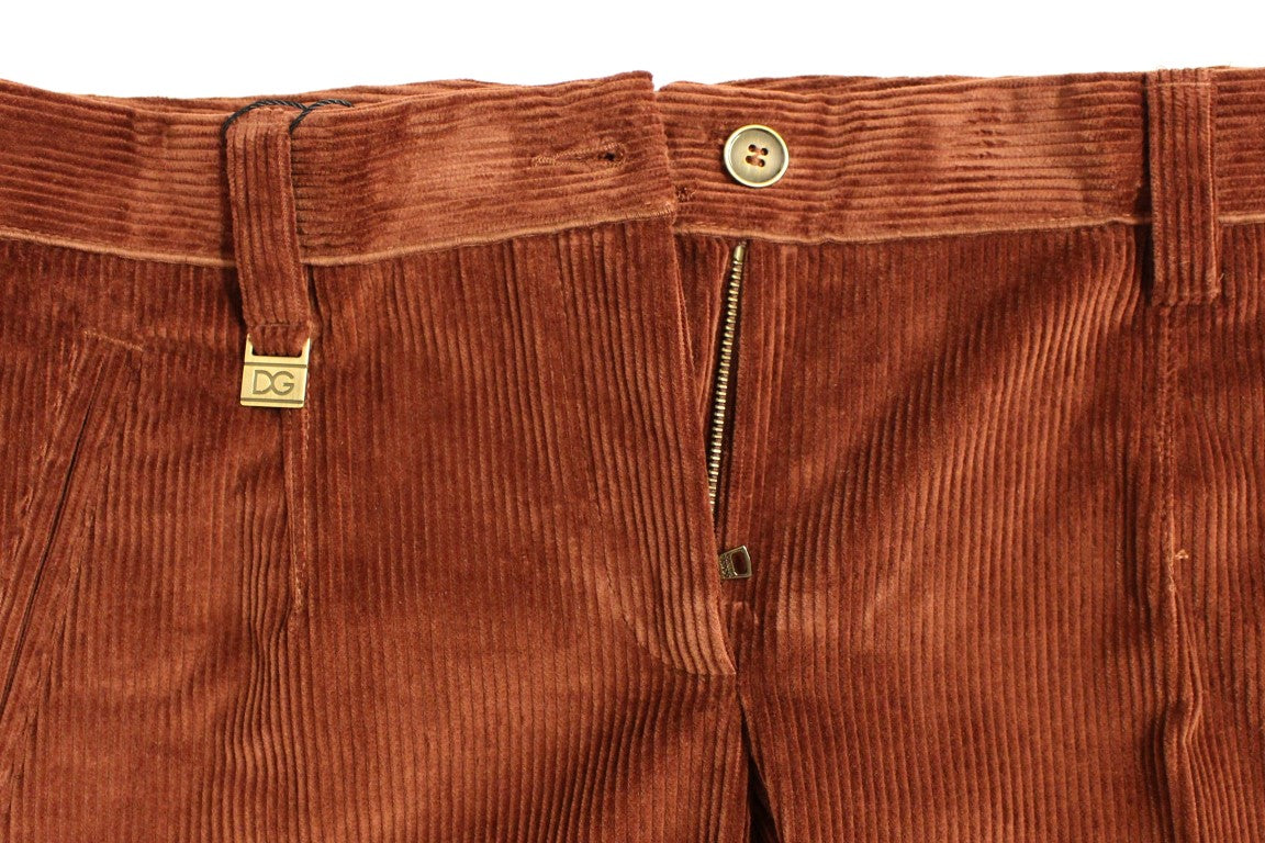 Chic Brown Cotton Pants for Her