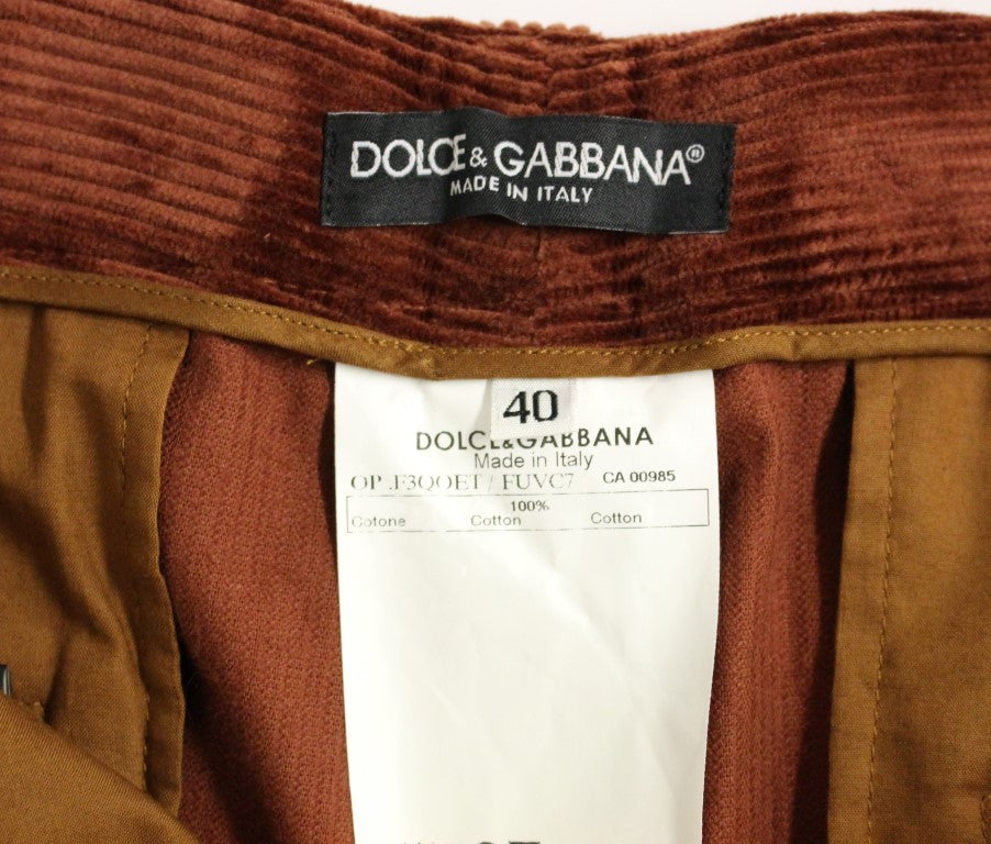 Chic Brown Cotton Pants for Her