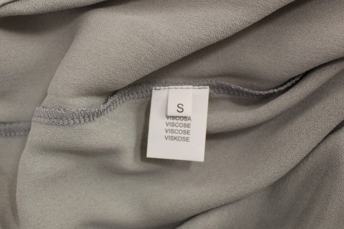 Elegant Gray Viscose Top – Timeless Style