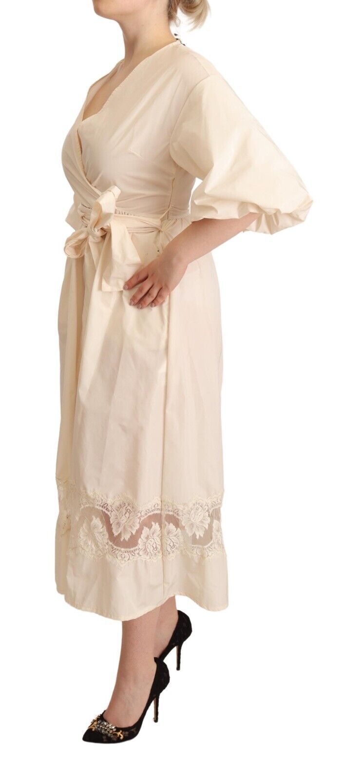 Elegant Off White Maxi Wrap Dress