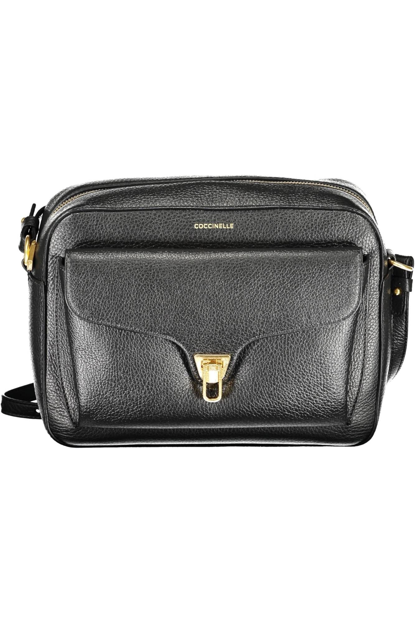 Elegant Black Leather Shoulder Bag