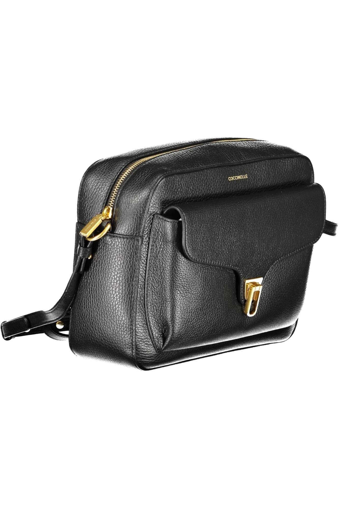 Elegant Black Leather Shoulder Bag