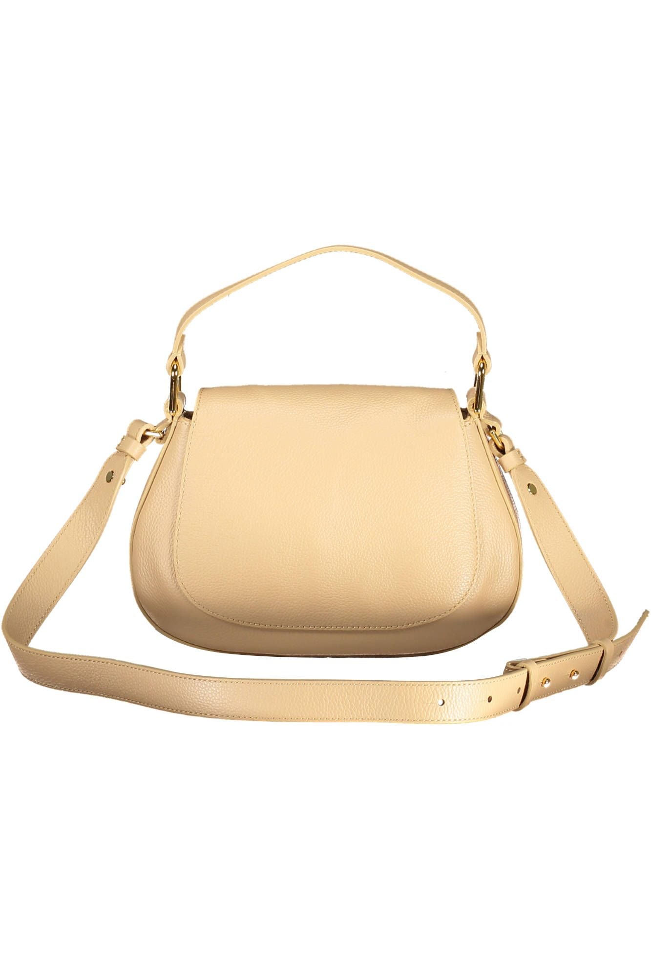 Beige Leather Women Handbag