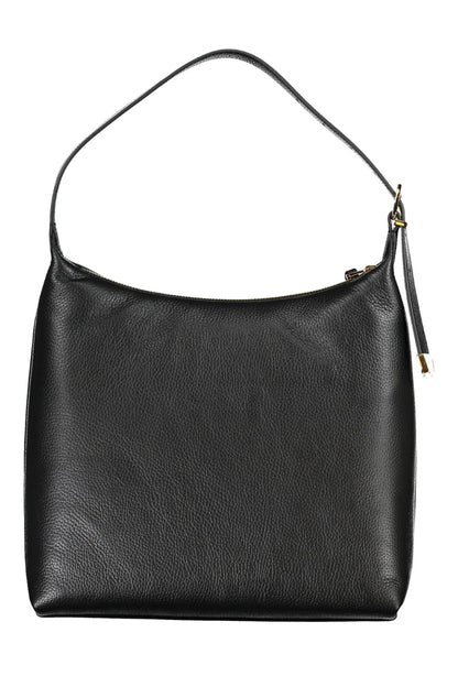 Elegant Black Leather Shoulder Bag