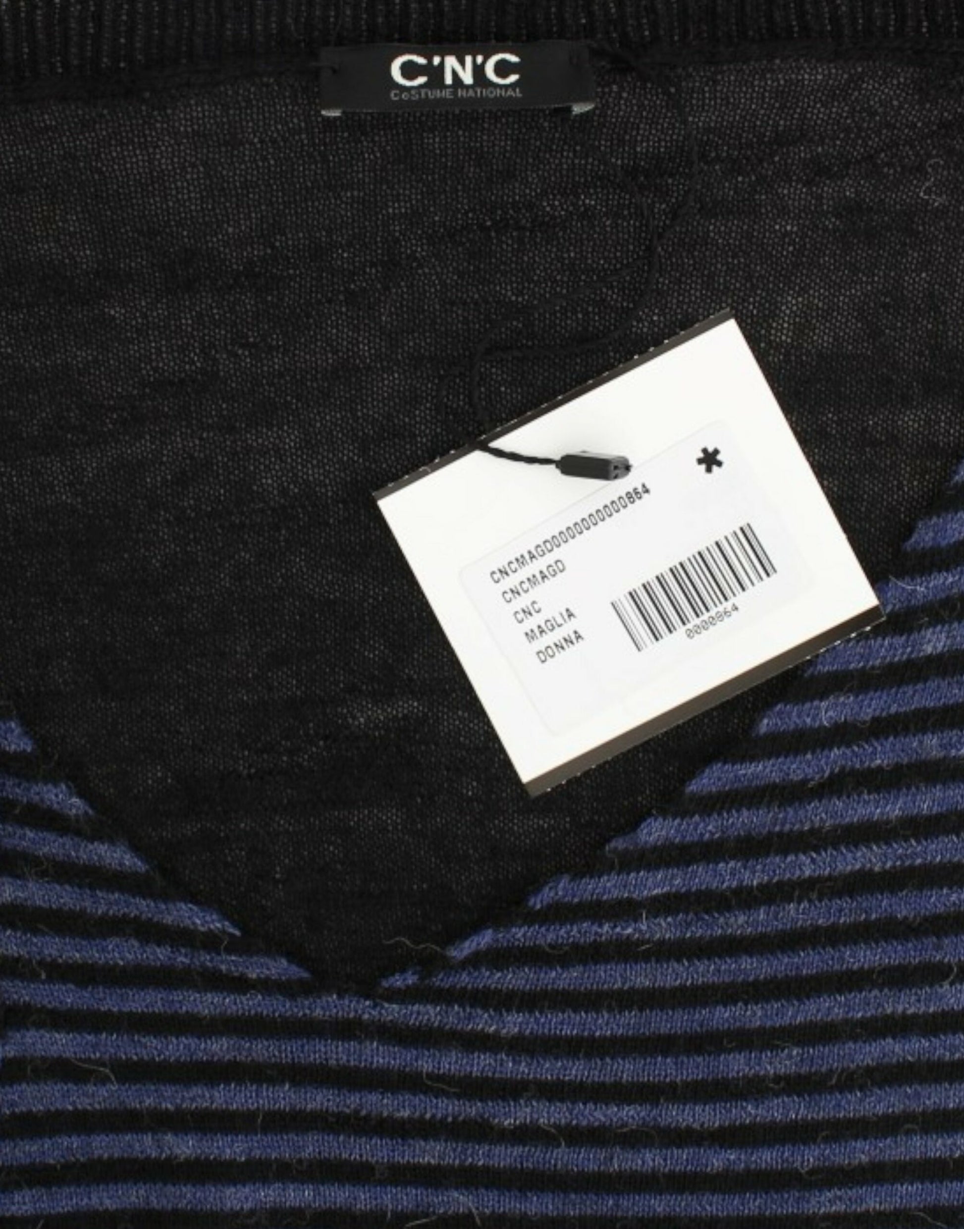 Striped V-Neck Luxury Sweater