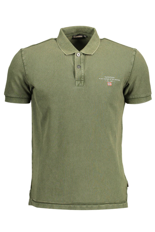 Chic Green Cotton Polo Shirt