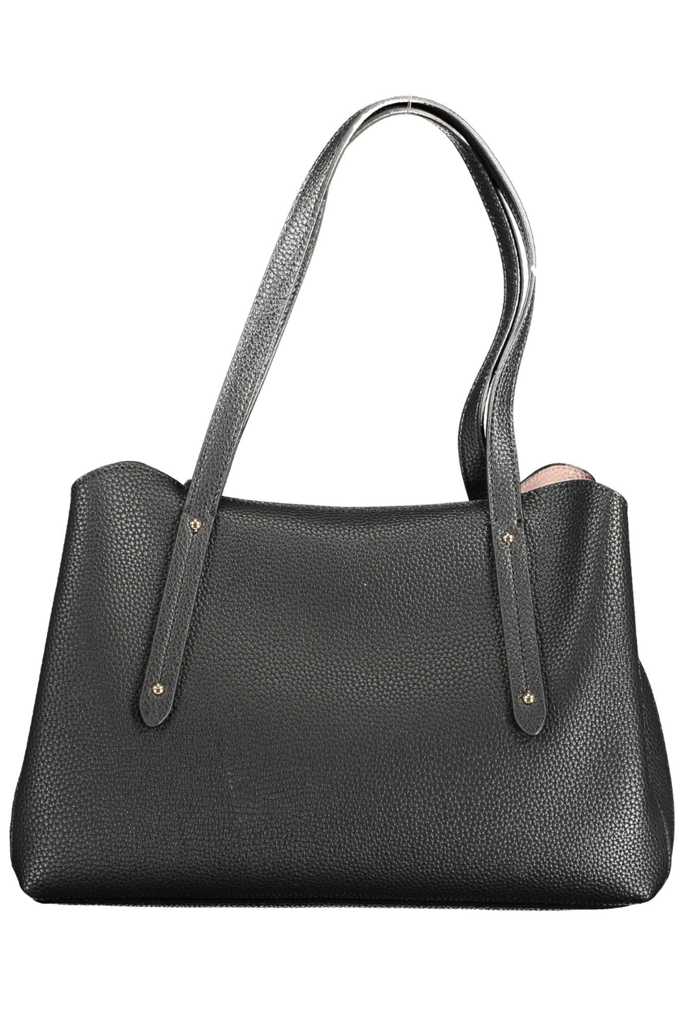 Black Polyethylene Women Handbag