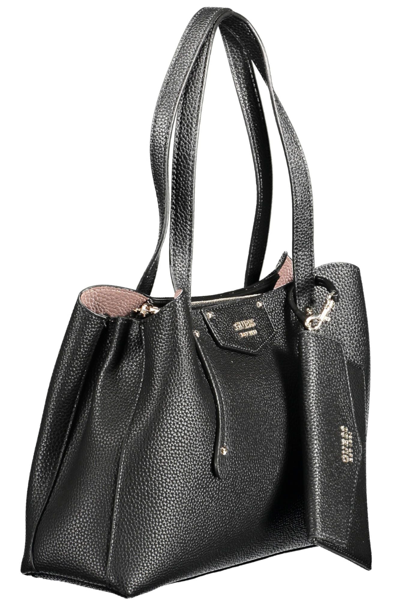 Black Polyethylene Women Handbag