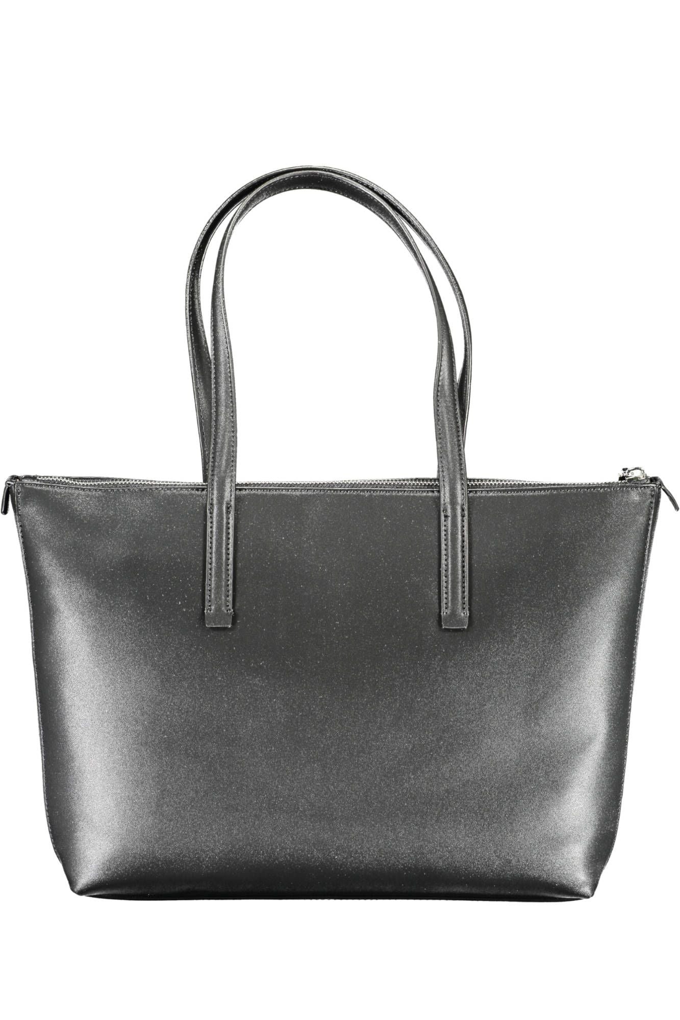 Elegant Black Shoulder Bag with Zip Closure