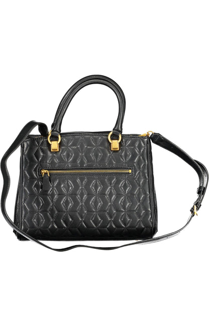 Black Polyethylene Women Handbag