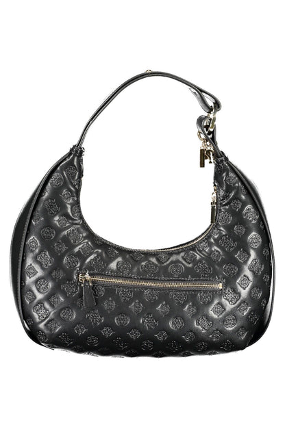 Black Polyethylene Women Handbag