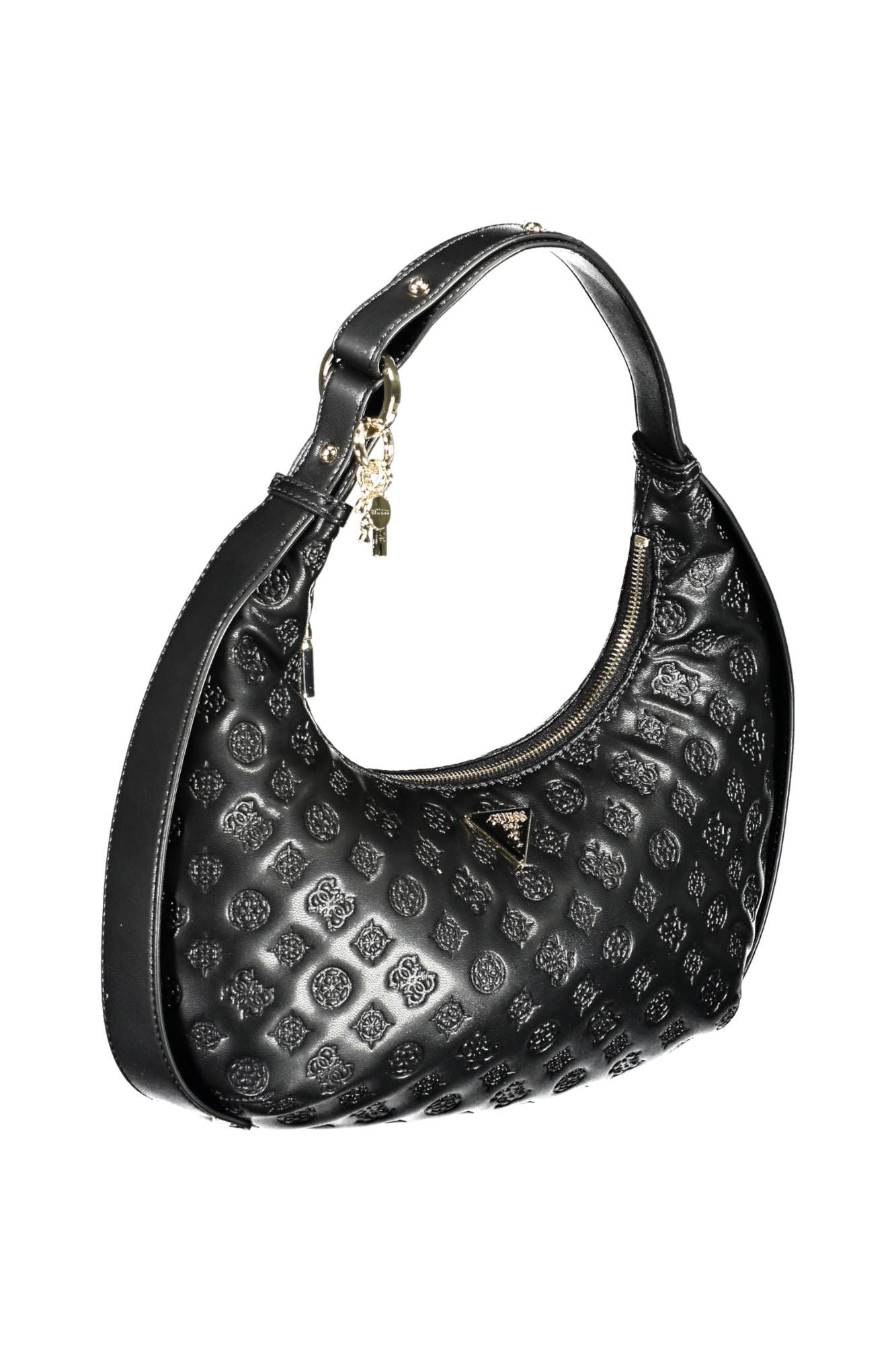 Black Polyethylene Women Handbag