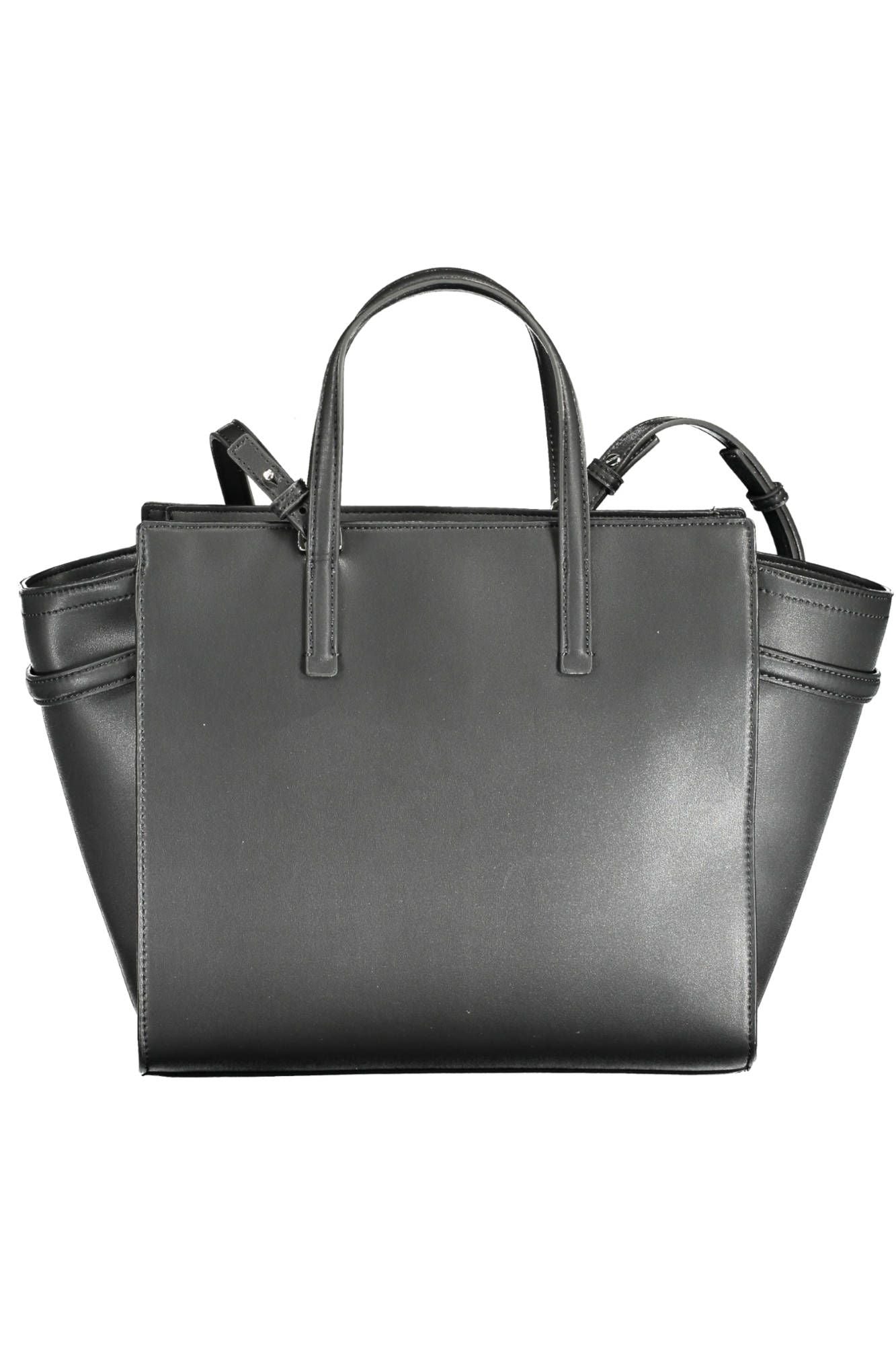 Black Polyester Women Handbag