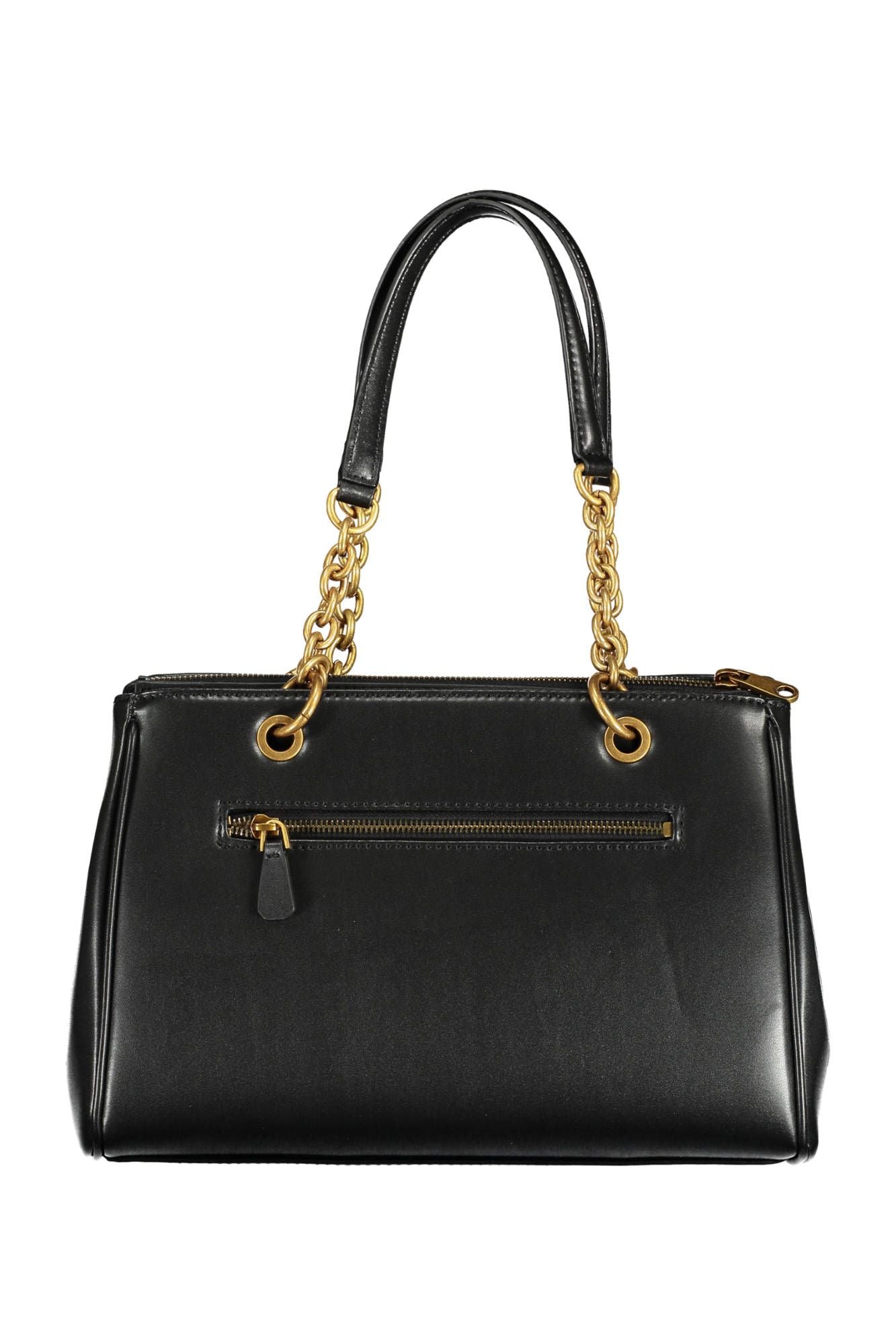 Black Polyethylene Women Handbag